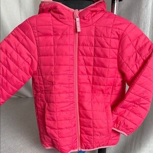 Cat & Jack Bright Pink Puffer Jacket XS (4/5)
